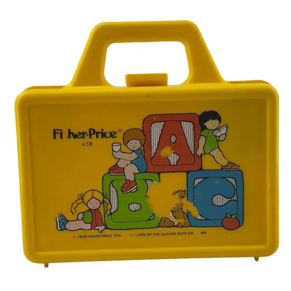 Fisher-Price Other - Fisher Price Play Mini Lunch Box Yellow Thermos 1979 ABC 638 Vintage